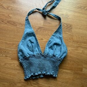 BDG Blue Halter Tank Top